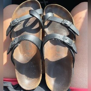 Birkenstock Black Leather Sandals